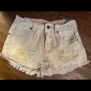 High waisted cutoff denim shorts Melville 25